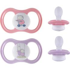 Barn- & Babytillbehör Esska Happy 4+m Silikon Rosa 2-pack