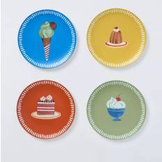 Plastic Dessert Plates John Lewis Dolce Vita Plastic Picnic Set of 4 20 cm Multi Dessert Plate