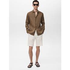 Mango Herre Shorts Mango Slim-Fit Bermuda Shorts - Off White