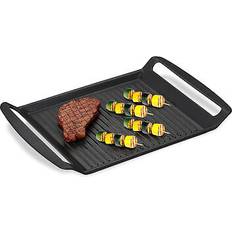 Induktionshäll Grillpannor på rea Relaxdays Grillplatta Non-Stick Antracit 3.7 x 26 x 39 cm