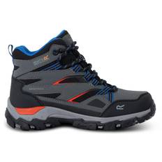 Blue - Boys Walking Shoes Regatta Kids Breathable Holcombe III Walking Boots - Grey