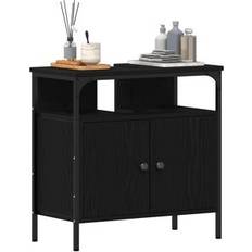 Bathroom Furniture vidaXL Bathroom Sink Cabinet Black Oak 60 x 30 x 60 cm