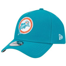 New Era Men's Aqua Miami Dolphins Throwback A-Frame 9FORTY Adjustable Hat
