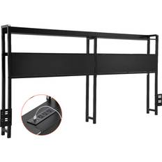 VEVOR for King Size Bed with 2 Shelves and LED Light Black Headboard