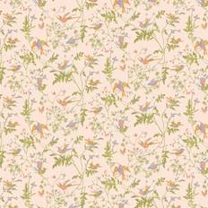 Wallpapers Cole & Son Tapete Hummingbirds Tangerine Olive on Blush