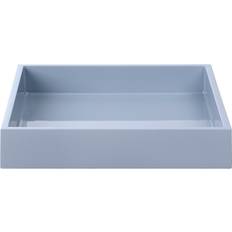 Mojoo Lux Lacquered Decorative 19x19x3,5 cm Powder Blue Serving Tray