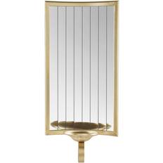 Iron Candle Holders Beliani Wall Mounted for 1 Candle with Mirror Candle Holder
