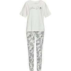Beige Pyjamasser Vivance Pyjamas - Sort/Offwhite
