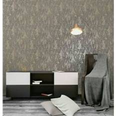 Holden Metallic Industrial Concrete Distressed Effect Charcoal Slate Wallpaper