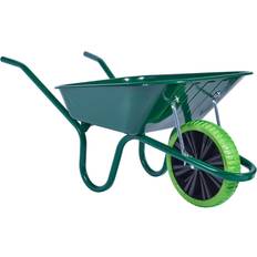 4Trade Haemmerlin Pre-Assembled Puncture Proof Tire Steel Wheelbarrow 90L