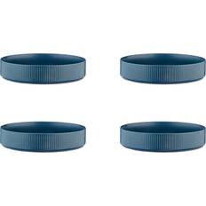 Soup Plates Assiette Creuse En Grès 4 Pcs Taille Unique Bleu Soup Plate