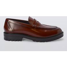Cleated Leather Loafers - Black