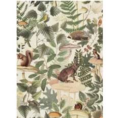Tapeter Rebel Walls Tapete Wildlife Creek Sand Green