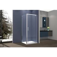 Angoli Doccia Box Doccia 2 Lati 70x70 cm Fisso Porta 1 Battente H195 cm VIOLA Cromato
