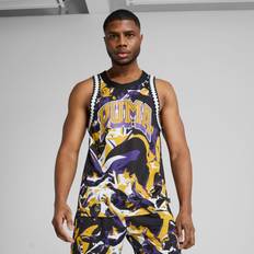 Purple Tank Tops Puma Rival Rage All-Over Print Mesh Tank - Violet