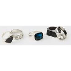 Smycken boohooMAN Mens Silver 5 Pack Gem Rings