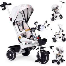 ECOTOYS Trehjuling Barnvagn Med Vridbar Sits Körhandtag Och Kapell