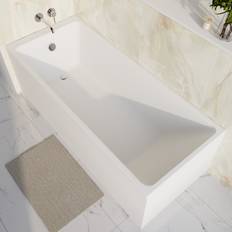 Malden Matt White Square Single Ended Bath 1700 x 700mm