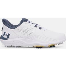 Under Armour White Golf Shoes Under Armour Drive Pro Wide Men's Golf Shoes - White/Downpour/Metallic Gold