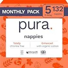 Organic Diapers Pura Eco Baby Nappies Size 5