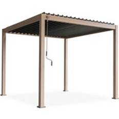 Sweeek 3x3m Louvered Aluminium Pergola with Adjustable Roof Slats 301x301x250 cm