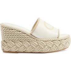 Valentino Garavani Slippers & Sandals Valentino Garavani Vlogo Torchon Wedge Slide Sandals - Off-White