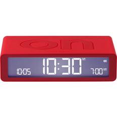 Lexon Alarm Clocks Lexon Flip Classic LCD Digital Alarm Clock Red