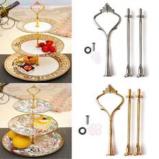 Guld Kakfat Grandado 2/3 Tier Plate Crown Handle Fitting Rod Cake Stand