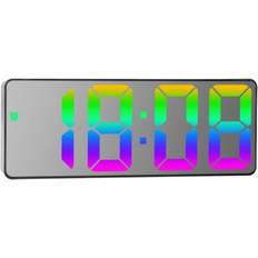 Väckarklockor MTK LED Klocka Elektronisk Digital Väckarklocka Färgglad 12/24H