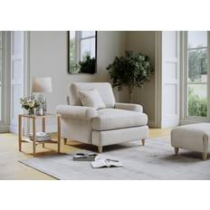 Beige Armchairs Brentwood Faro Linen Beige One Size Armchair