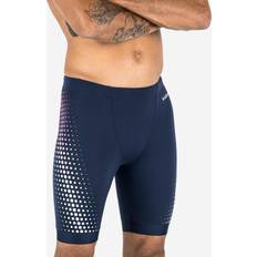 Red - Sportswear Garment Swimming Trunks NABAIJI Decathlon Swimming Jammer Fiti Hexagon - Blue
