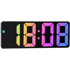 Väckarklockor MTK LED Klocka Elektronisk Digital Väckarklocka Färgglad 12/24H