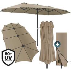 Kingsleeve Dobbelt Parasol Taupe UV-Beskyttelse 40 x 460 cm