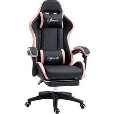 Sedie da gioco Vinsetto Sedia Da Gaming Ad Altezza Regolabile Con Poggiatesta 65 x 65 x 121-129 cm