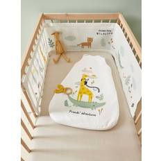 Bumpers Kid's Room on sale Vertbaudet Breathable Cot Bumper Wildlife White