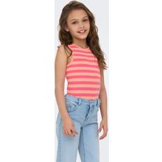 Ensfarvet Toppe Kids Only Kogkenya Tanktop - Camellia Rose/Salmon Striber