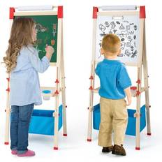 Easels Costway 3-in-1 Double-Sided Drawing Writing Height-Adjusted Kids Art Easel 8.5 lbs