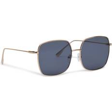 Metal Square Frame Sunglasses - Black/Gold
