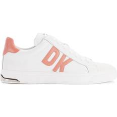 DKNY Abeni Läder Sneakers Hud Karta Nyckelband - Vit/Rosa