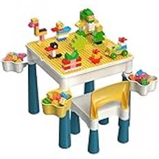 Child Table burgkidz Kids Building Blocks Table and Chair Set