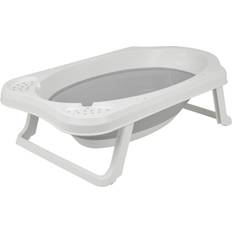 URBN Living Plastic Grey & White Baby Bath on Stand Wash Tub Corner Compartments