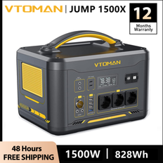 Generators VTOMAN 1500W Tragbare Powerstation LiFePO4 Stromerzeuger 828Wh