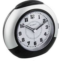 Alarm Clocks WIDDOP and Co Black & Silver Alarm Clock with Silent Sweep