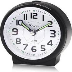 Alarm Clocks Ravel Pastille Oval Beep Quartz Alarm Clock Black RC046.3