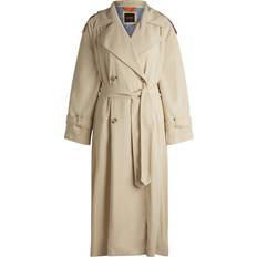 Frakker BOSS Trenchcoat Med Loose Fit Og Bælte