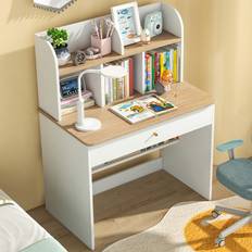 Desk on sale Costway Single Drawer Kids Wooden Study Desk 80 x 48 x 102 cm
