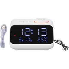 Alarm Clocks Zeuxo White LED Digital Alarm Clock