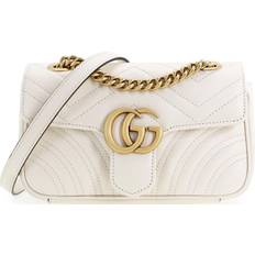 Gucci Clutches Gucci GG Marmont Series Mini Leather Clutch - White