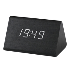 Alarm Clocks Spactz Horloge En Bois Réveil Électronique LED Multifonctionnel D
