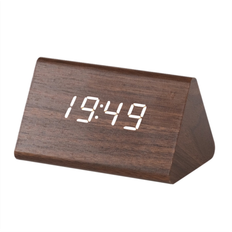 Alarm Clocks Spactz Wooden Multifunctional LED Electronic Alarm Clock